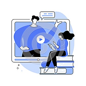 Webinar abstract concept vector illustration.