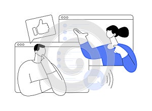 Webinar abstract concept vector illustration.