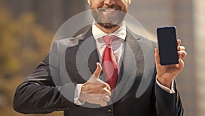 webinar advertisement. cropped businessman presenting product. success.