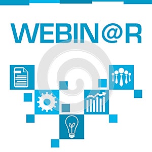 Webinar Blue Squares Symbols