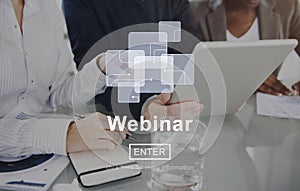 Webinar Cloud Online Technology Webcast Concept