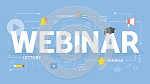 Webinar concept illustration.