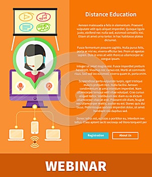 Webinar, Distance Education and Learning Concept