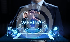 Webinar E-learning Online Seminar Education Business concept.