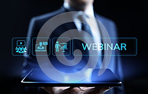 Webinar E-learning Online Seminar Education Business concept.