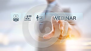 Webinar E-learning Online Seminar Education Business concept.