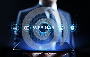 Webinar E-learning Online Seminar Education Business concept.