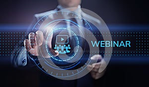 Webinar E-learning Online Seminar Education Business concept.