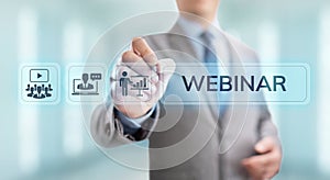 Webinar E-learning Online Seminar Education Business concept.