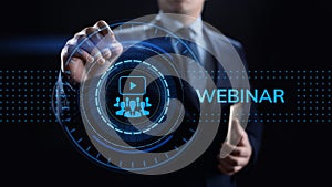 Webinar E-learning Online Seminar Education Business concept.