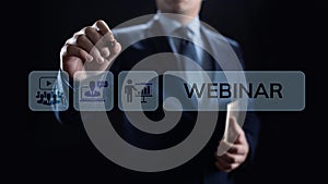 Webinar E-learning Online Seminar Education Business concept.