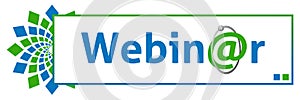 Webinar Green Blue Circular Box