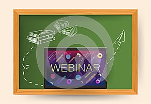 Webinar, online video training, tutorial podcast banner