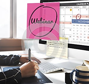 Webinar Technology Webcast Website Concept