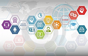 Webinar Training Online Education Background