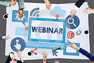 Webinar Web Webcast Technology Collaborative Concept