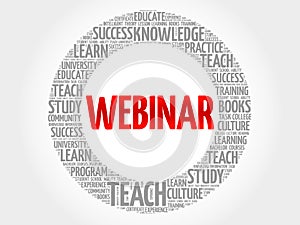 WEBINAR word cloud collage