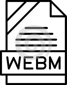 WebM Outline Vector Icon