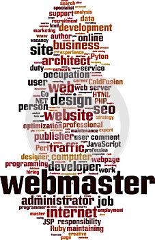 Webmaster word cloud