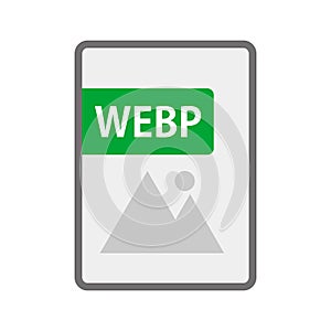 File icon for webp data. Vector.