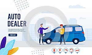 Webpage Banner Advertising Modern Dealer Service