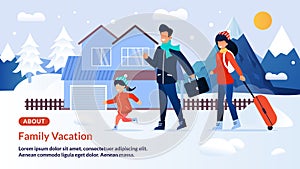 Webpage Banner Inviting on Family Winter Vacation