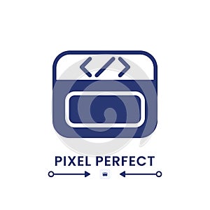 Webpage coding black solid desktop icon