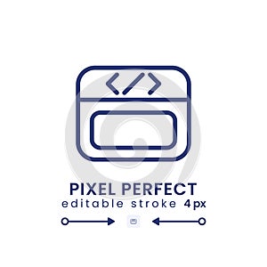 Webpage coding linear desktop icon