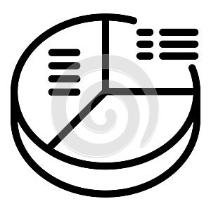 Webpage graph icon outline vector. Beta version assessment