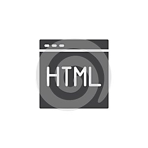Webpage html code vector icon