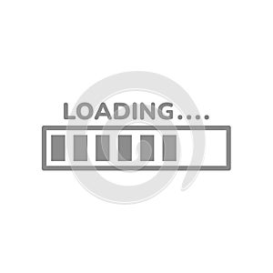 Webpage loading bar vector icon