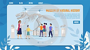 Webpage Presenting Natural History Museum for Kids
