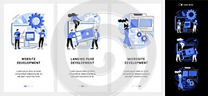 Webpage programming mobile app UI kit.