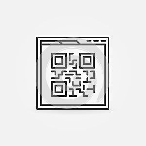 Webpage scan code vector linear icon
