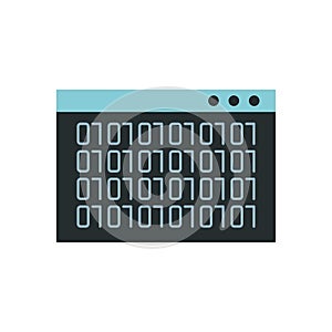 Webpage template with binary code numbers