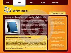 Webpage template design photo