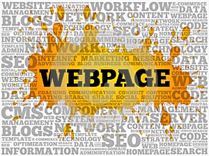 Webpage word cloud collage