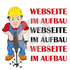 Webseite im Aufbau Worker