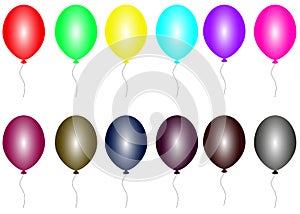 Webset of balloons 3d. bright, pastel and dull colors. abstract pattern of balloons..