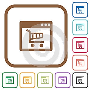 Webshop application simple icons