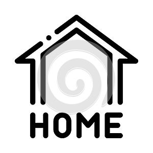 Webshop home button icon vector outline illustration