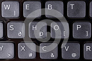 Webshop keyboard