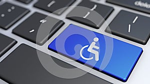 Website Accessibility Wheelchair Icon Concept