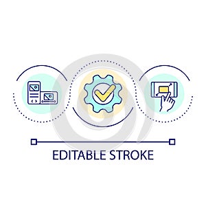 Website adaptability loop concept icon