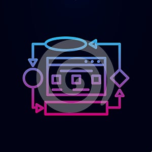 Website algorithm nolan icon. Simple thin line, outline vector of web, mix icons for ui and ux, website or mobile application