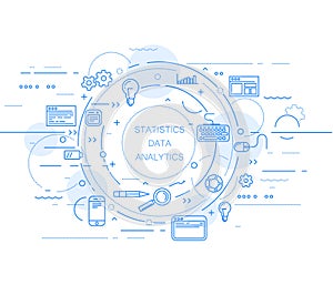 Website analytics and data statistics design