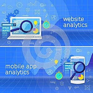 Website analytics search information and computing data analysis