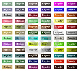 Website or aplication Register button,tumbnail click all color