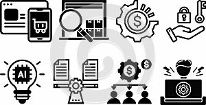 website and app icon set collection