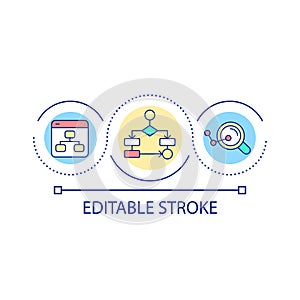Website architecture loop concept icon